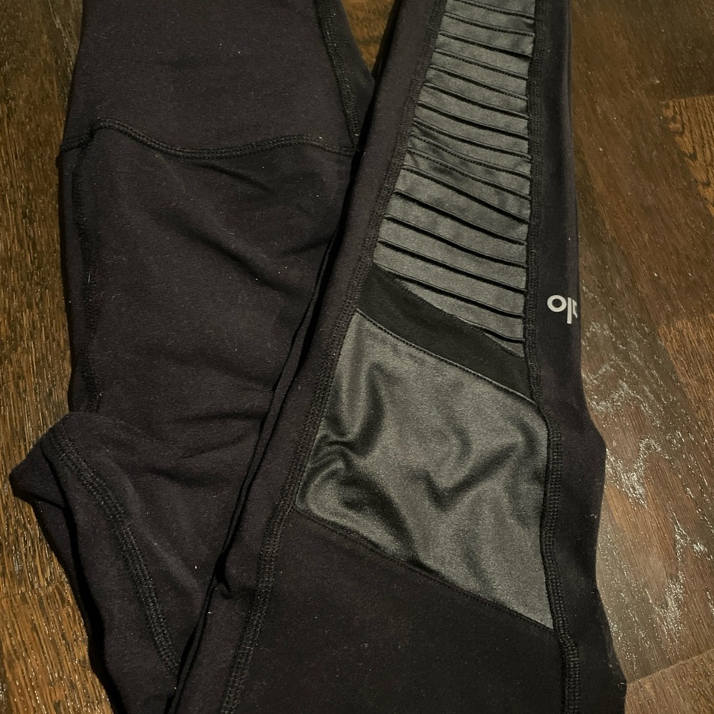 Alo yoga Moto Black Full length Leggings Small